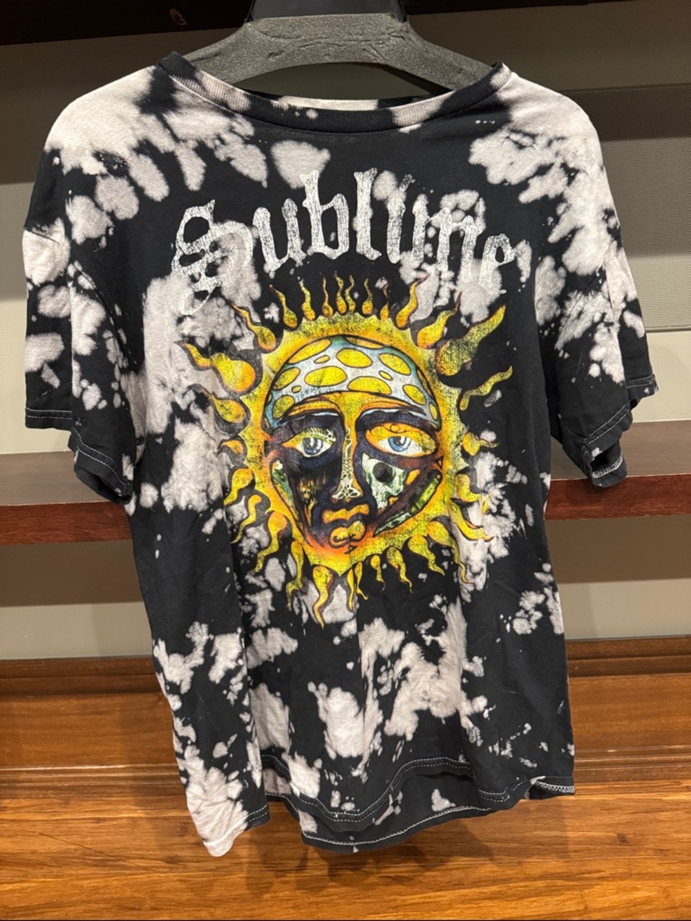 Sublime Tie-Dye Sun Graphic Tee - Black & Yellow